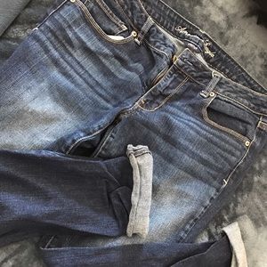 American Eagle Dark Wash Straight Leg Jean