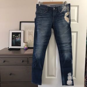 Gap 1969 Unique Bleached Denim Jeans