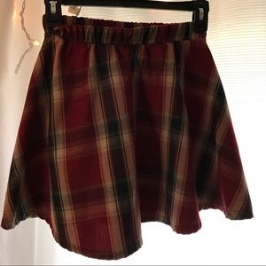 Plaid mini skirt