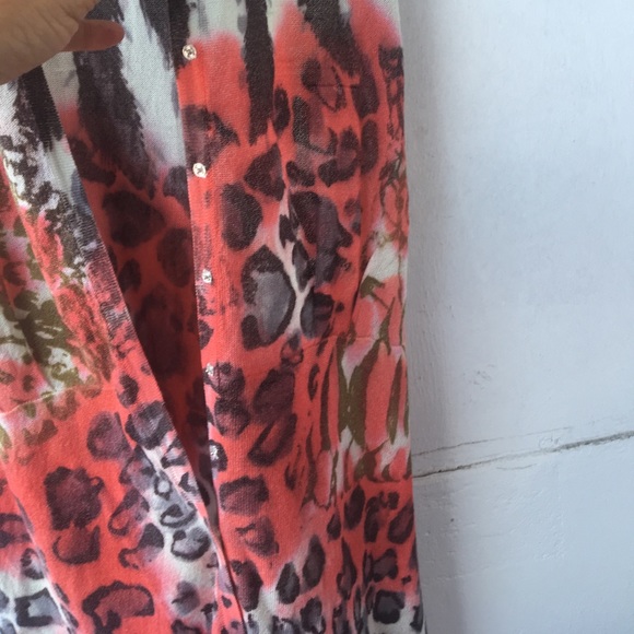 Womans sz 1 small maxi dress red animal ETINCELLE - Picture 3 of 8