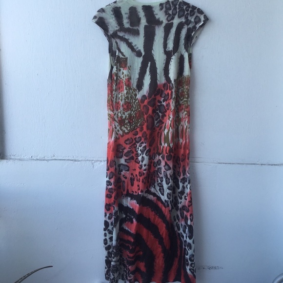 Womans sz 1 small maxi dress red animal ETINCELLE - Picture 6 of 8