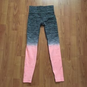 Pink Ombré Long Gym Leggings