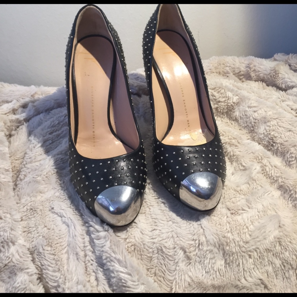 Giuseppe Zanotti studded heel with steel cap toe