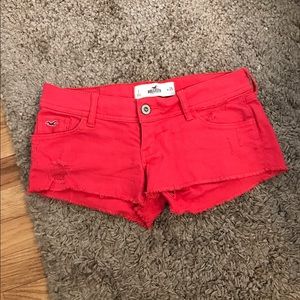 Hollister Red Jean Shorts