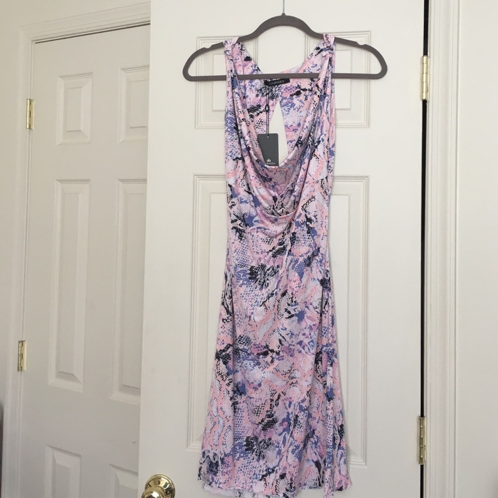 Pink python dress NWT