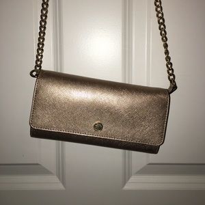Michael Kors gold clutch purse