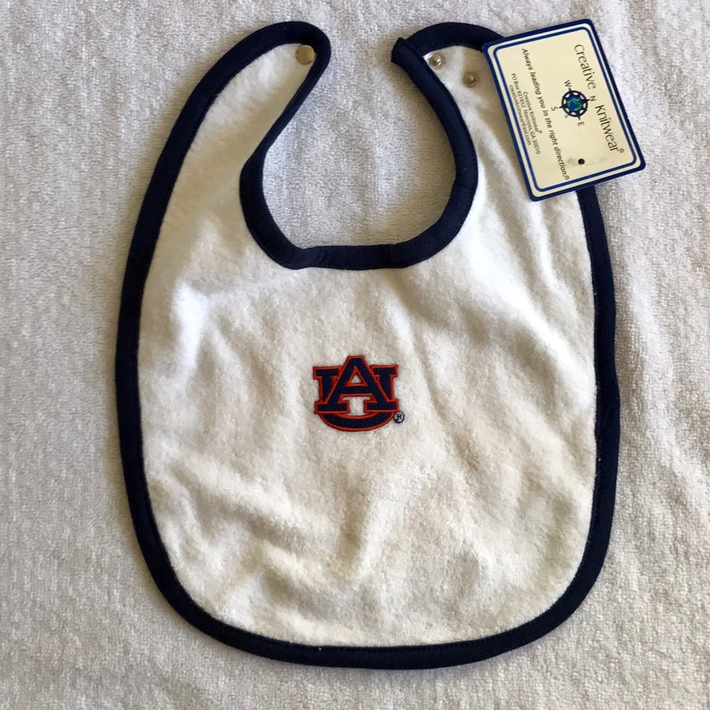 Auburn Tigers AU baby bib NWT NCAA blue