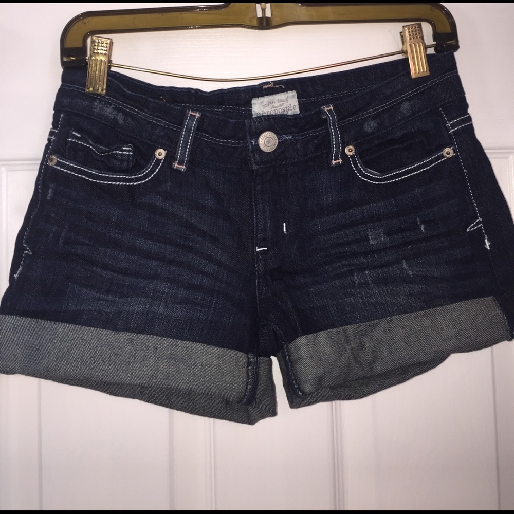 Dark jean shorts