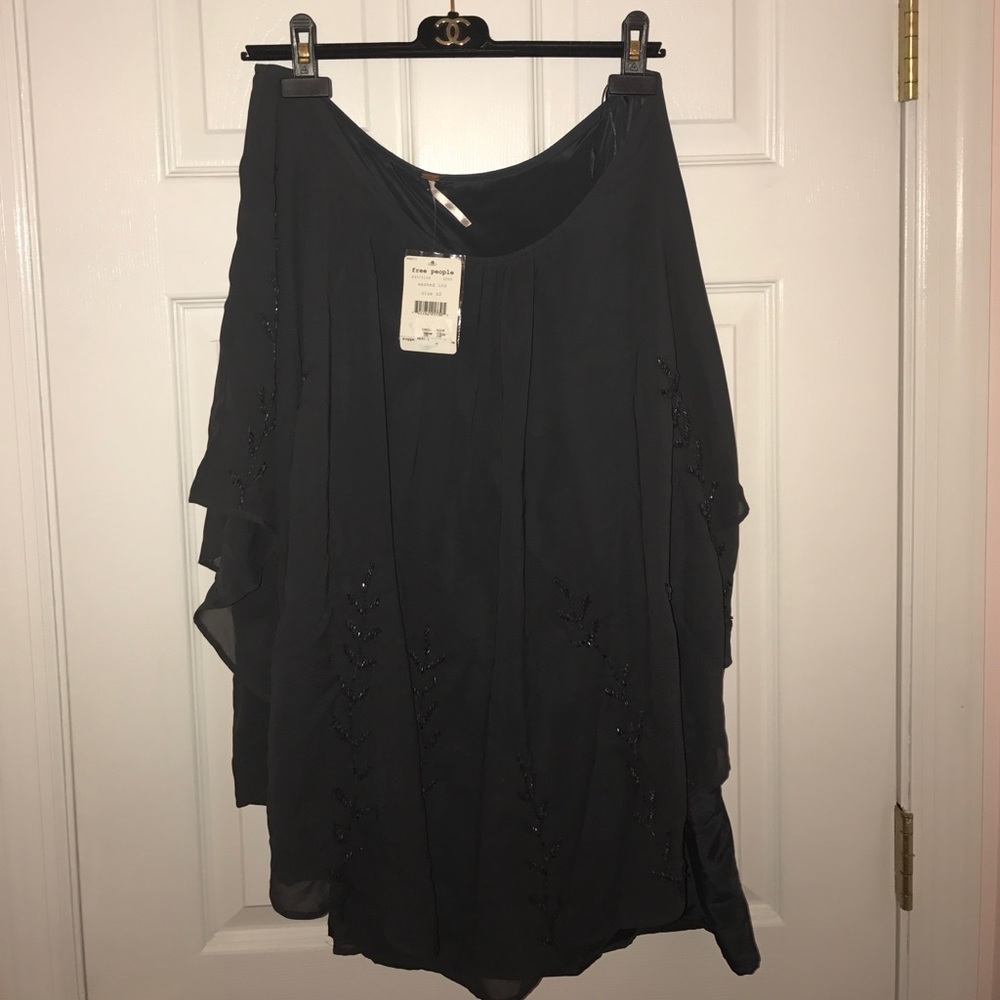 🔥Smoky grey flowy free people shirt, NWT