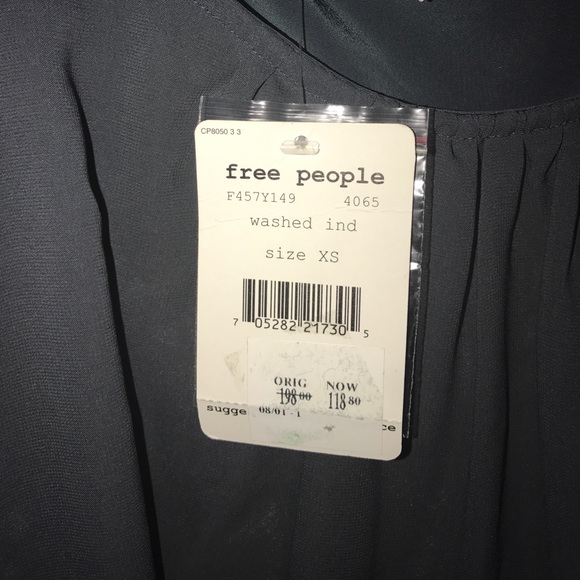 🔥Smoky grey flowy free people shirt, NWT - Picture 2 of 6