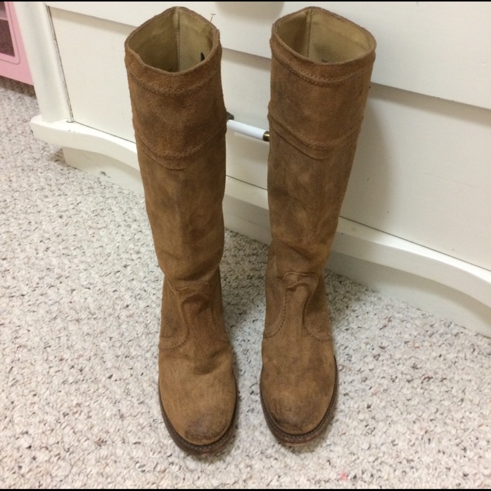 Frye oiled sued boots