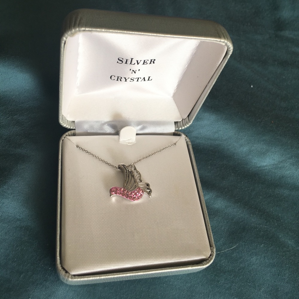 Gorgeous pink dove necklace