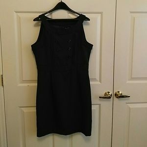 Charcoal Gray Sleeveless, Boat Neck Dress