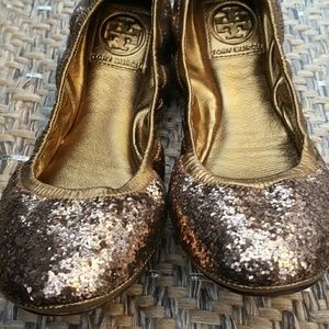 Brand New Tory Burch Bronze Flats