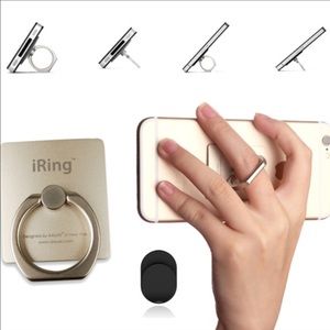 Bundle 3 black and 3 silver iRing phone holders