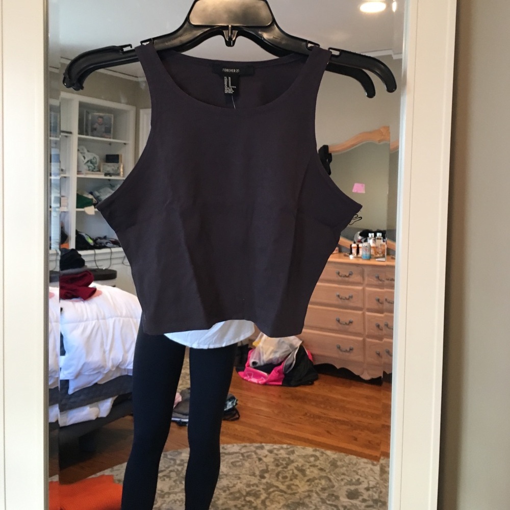 Dark gray crop top