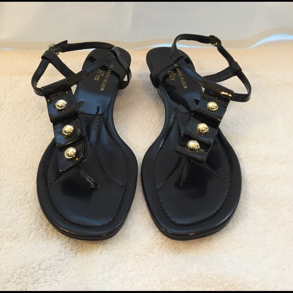 Anne Klein iflex black wedge sandal