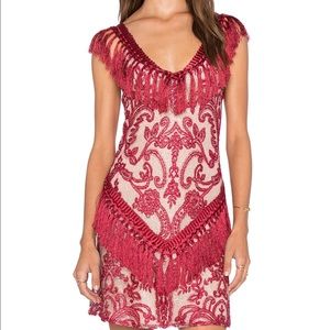 NWOT ALEXIS Antonella dress in Burgundy lace