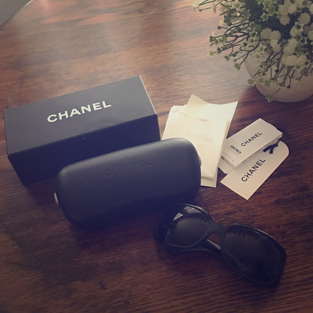 Chanel (black and rhinestone ) sunglasses