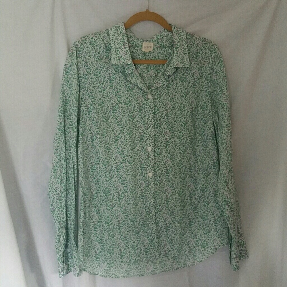 *FLASH SALE* J Crew Floral Button Down Blouse