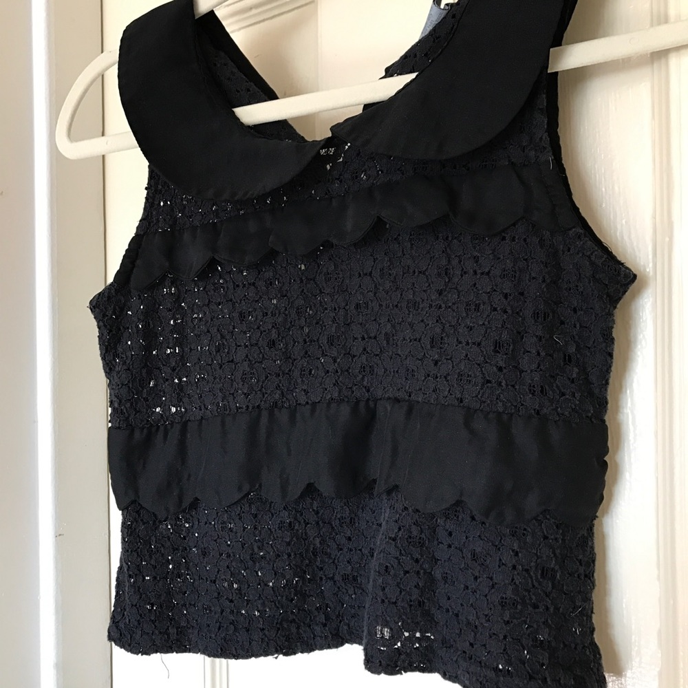 Black Lace Crop Top