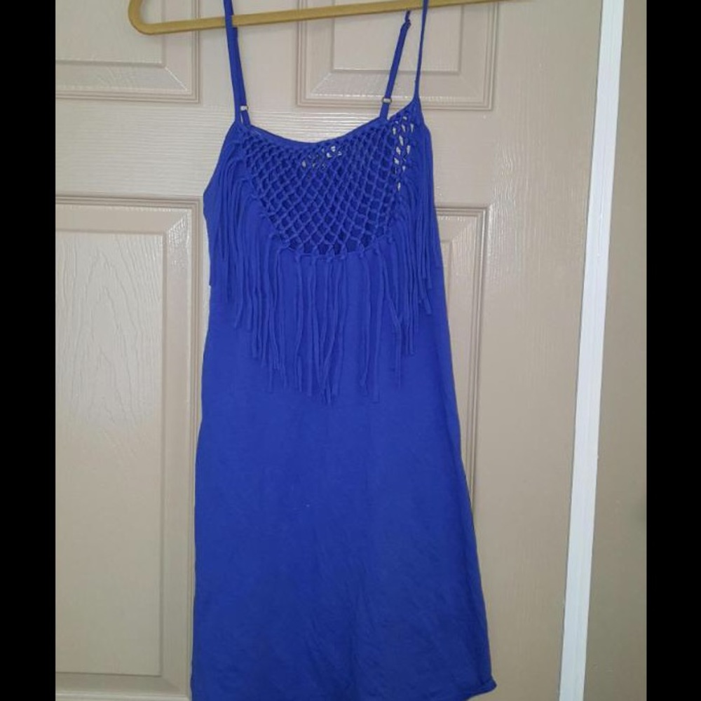 Roxy blue fringe sundress