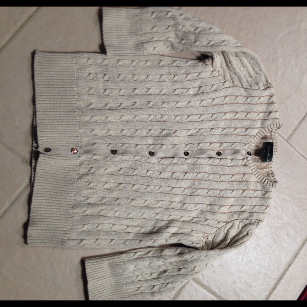 Last week posted EB cable knit cardigan