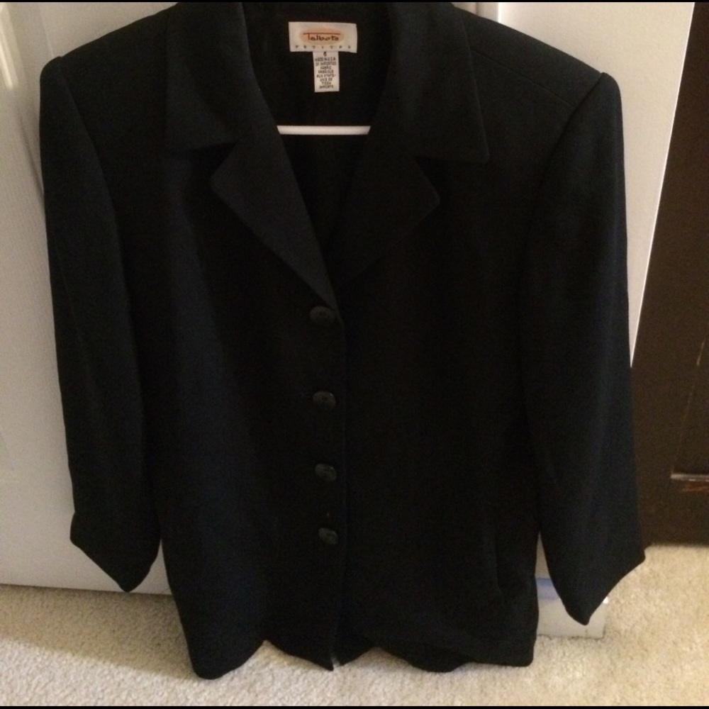 Talbots Black blazer size 6 petite