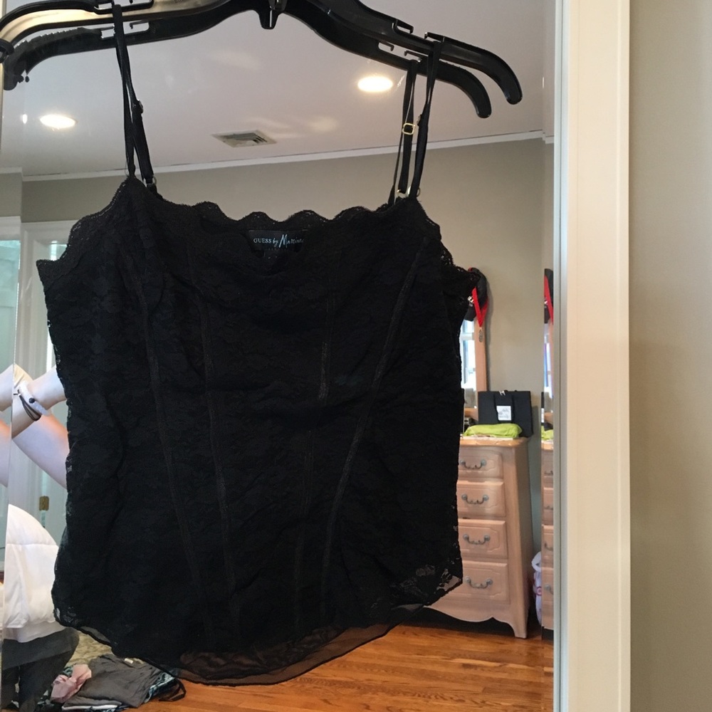 Black lace tank top