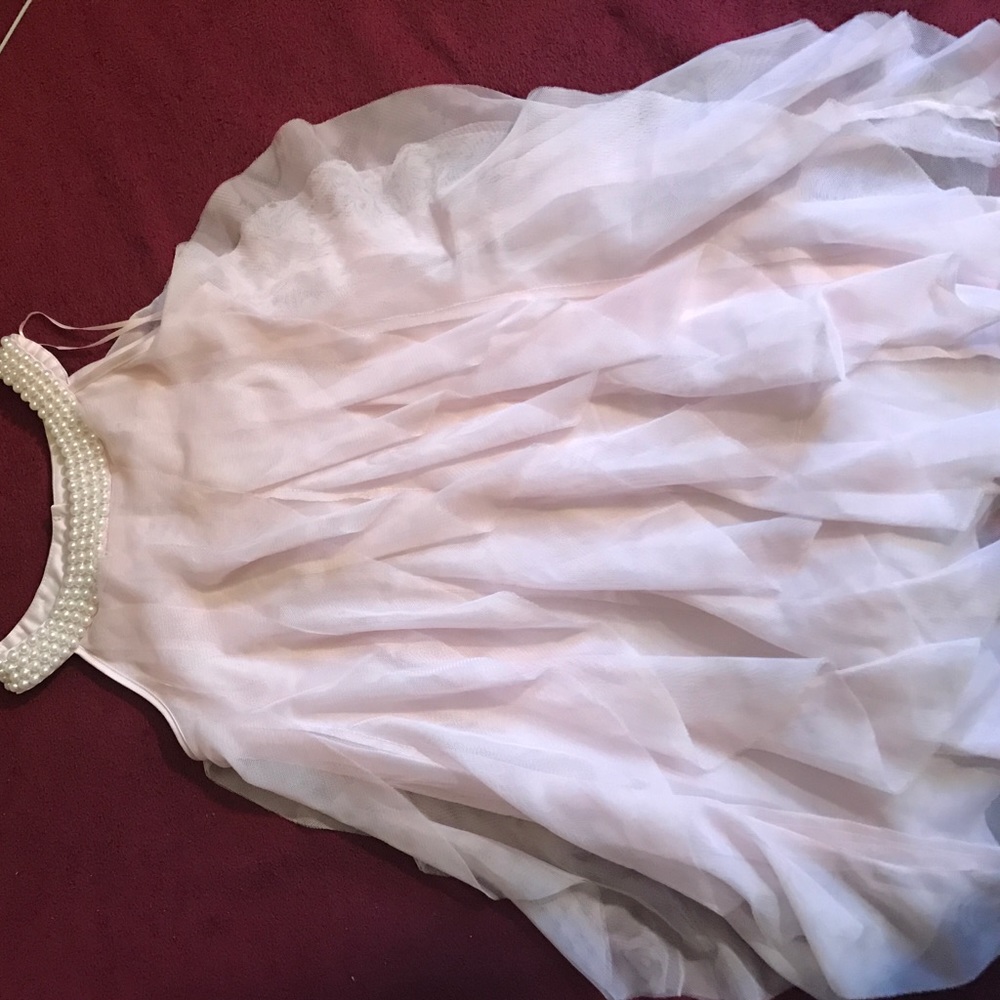 Pink Sheer Girls Dress