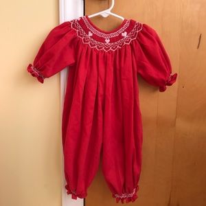 Royal Child Infant Valentine's Day Smocked Bubble