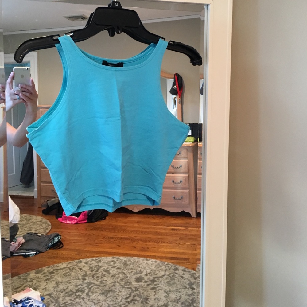 Light blue crop top