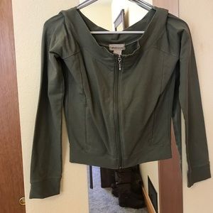 Short, off the shoulder, zip up jacket!