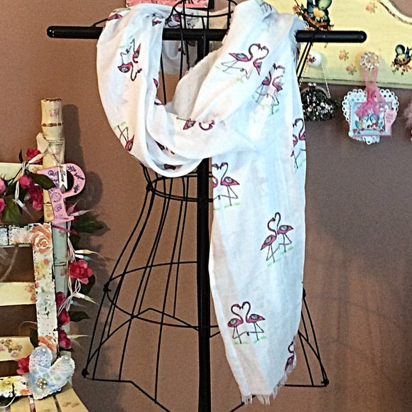 Aeropostale Accessories - Fringed pink flamingo scarf  NWT 🌸🌸