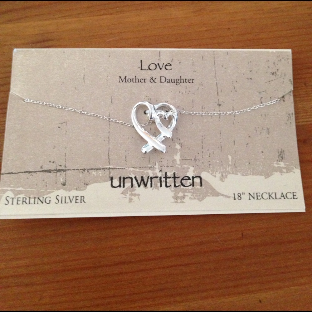 Beautiful "Mother & Daughter" silver necklace