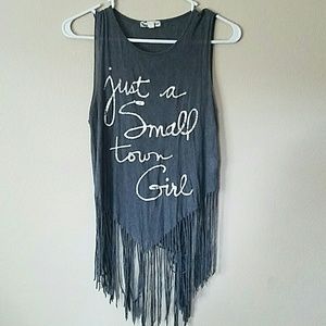 Gray sleeve less top