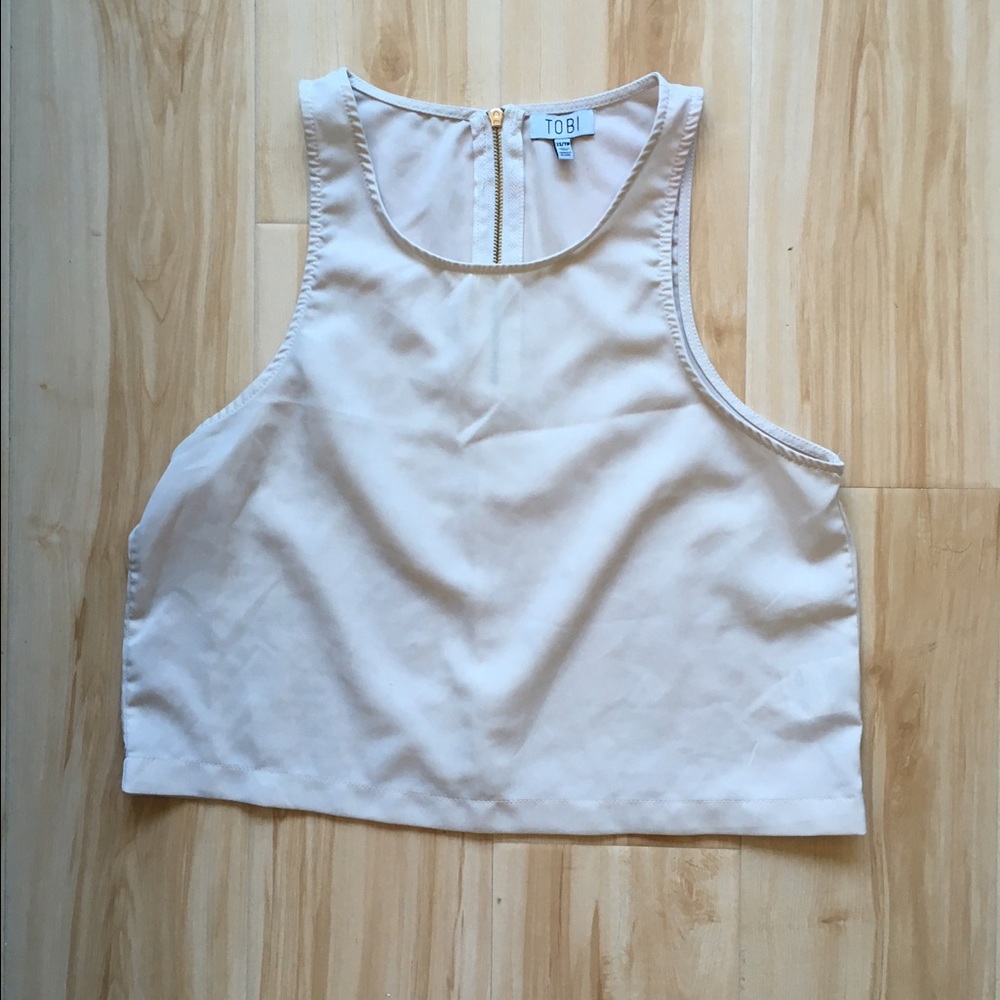 Fun White Tank Crop Top