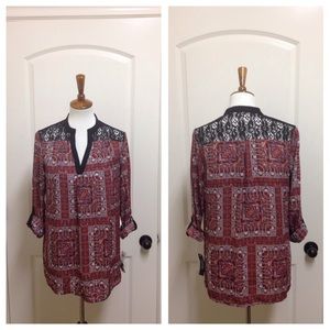 NWT lace print top - S - Lowest/final $