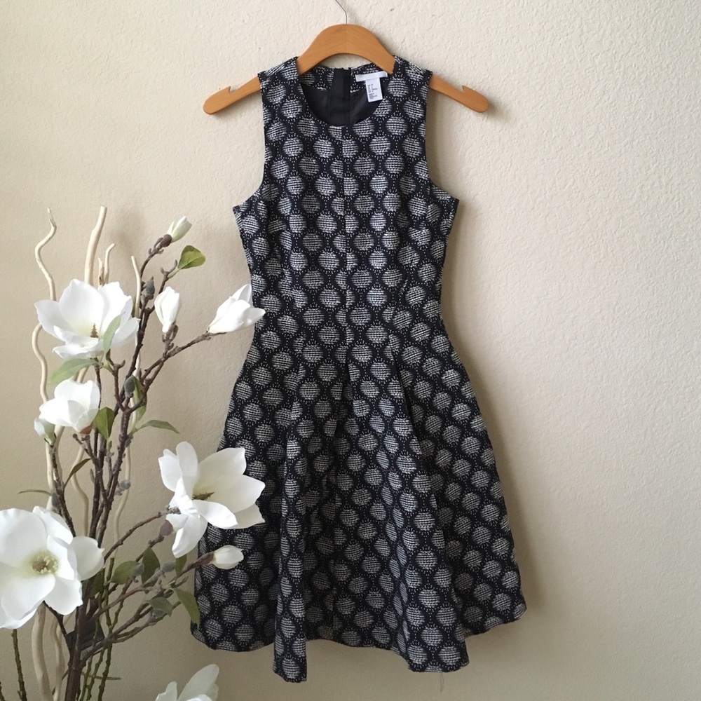 H&M Textured Fit and Flare Dress