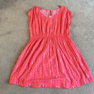 Watermelon flowy dress