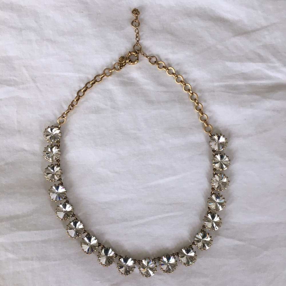 J. Crew Crystal Venus flytrap statement necklace