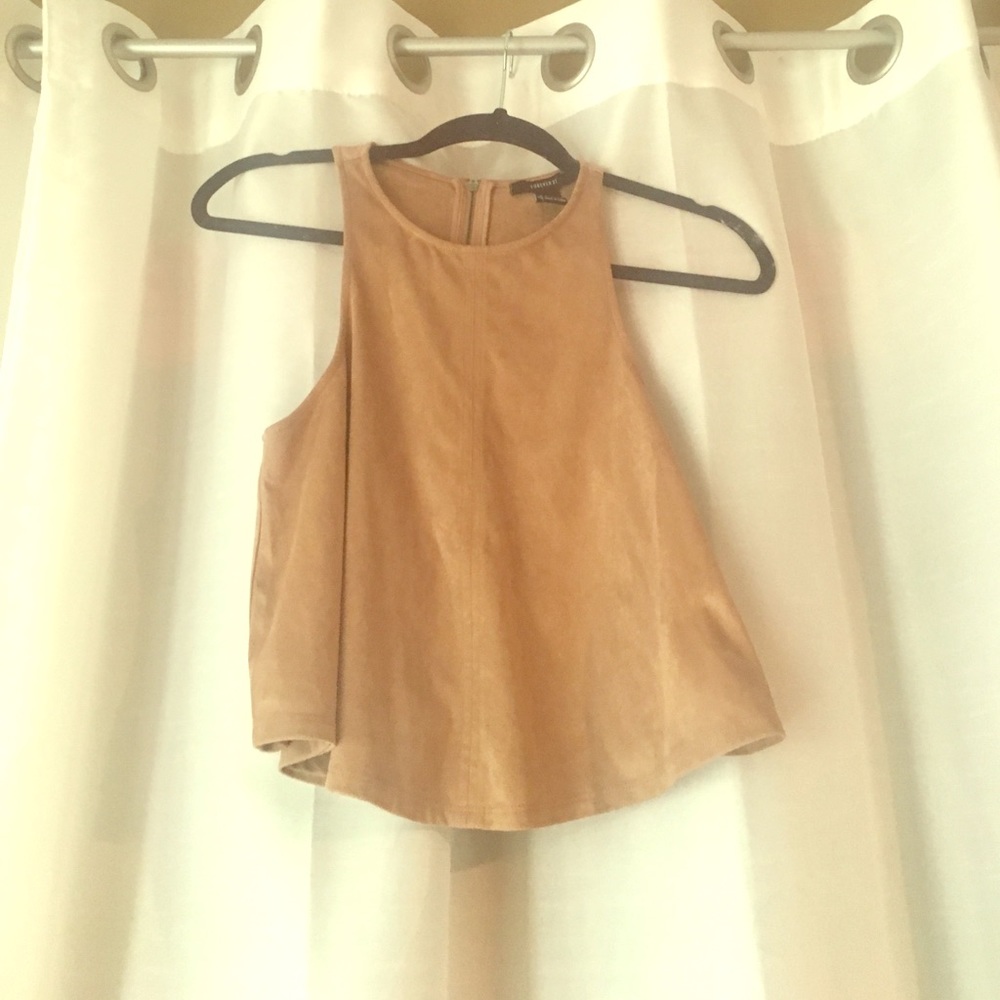 Forever21 brown suede top