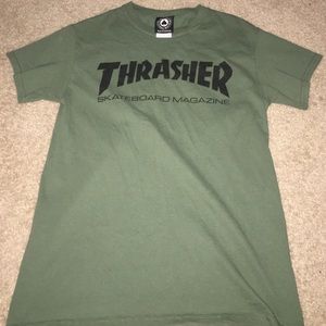 THRASHER OLIVE SHIRT