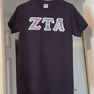 Navy ZTA crew neck T-shirt