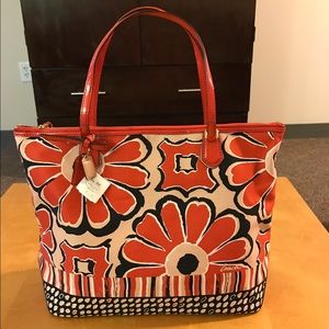 COACH AUTHENTIC NEW WITH TAGS POP FLR SCRF TOTE
