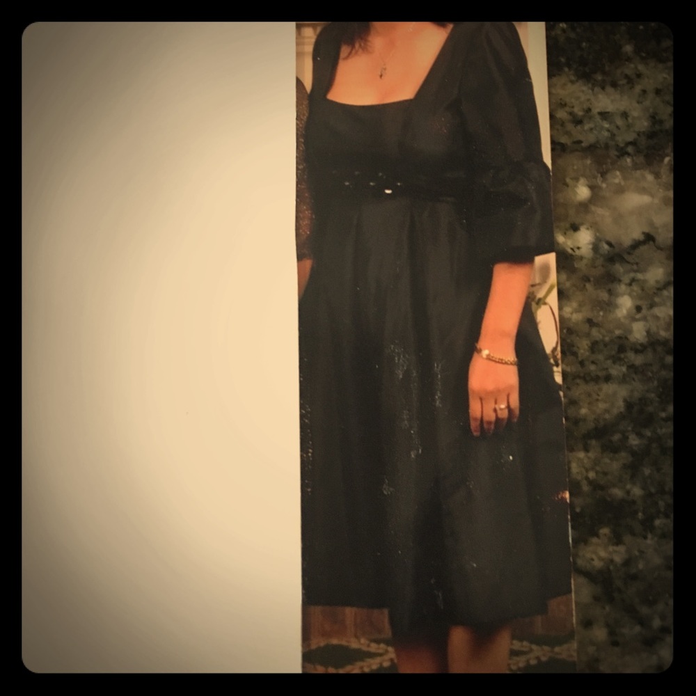 Black dress with beads