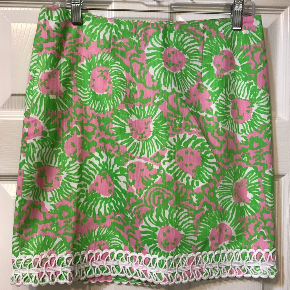 Lilly Pulitzer Sunny Side Lions print skirt