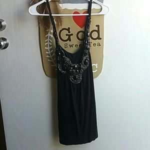 Black tank top blouse