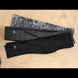 Three pairs of Under Armour women's pants