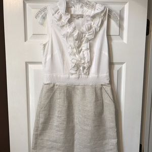 Loft ruffled front dress